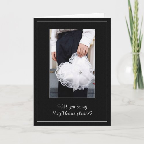 Ring Bearer Wedding Thank you or Ask Card