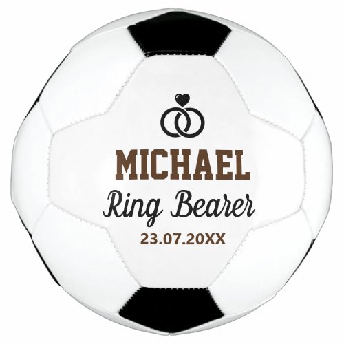 Ring Bearer Wedding Thank You Soccer Ball