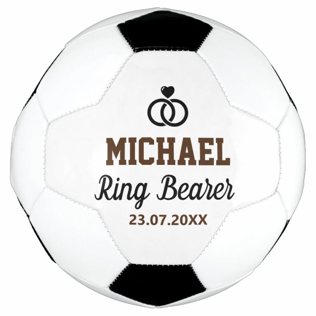 Ring Bearer Wedding Thank You Soccer Ball (Front)