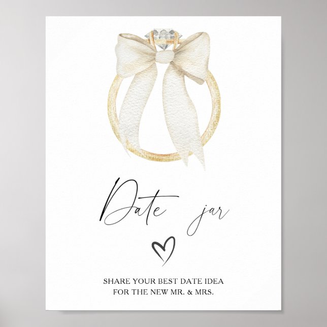 Ring bow bridal shower Date night ideas Poster (Front)