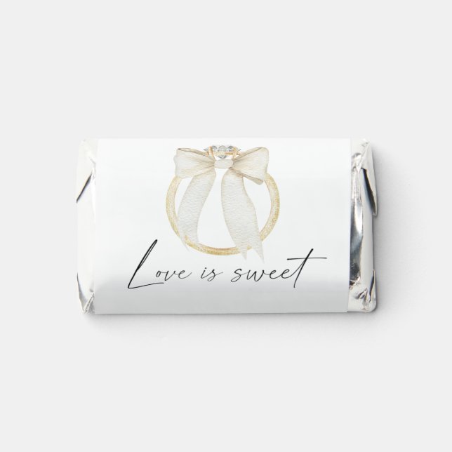 Ring Bow Bridal Shower Love is sweet Hershey's Miniatures (Front)