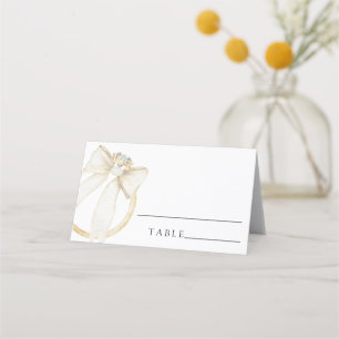 Ring bow bridal shower - wedding place cards