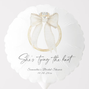Ring Bow She's tying the knot Bridal Shower Balloon