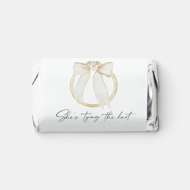 Ring Bow She's tying the knot Bridal Shower Hershey's Miniatures (Front)