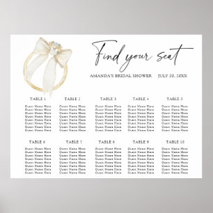 Ring Bow Wedding seating chart