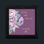 Ring Box for Periwinkle Joy Purple Floral Wedding<br><div class="desc">The jewelry box is fully customizable and the perfect ring box for a Wedding.  The box coordinates well with the matching Periwinkle Joy Purple Wedding invitations and cards.  You will be impressed with the high quality and vivid printing.</div>