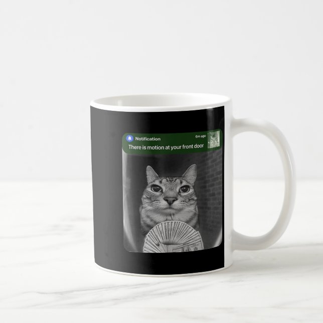 Ring Cat With Motion Meme  Coffee Mug (Right)