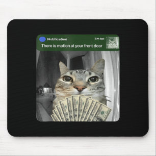 Ring Cat With Motion Meme Mouse Pad