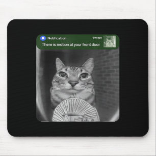 Ring Cat With Motion Meme Mouse Pad