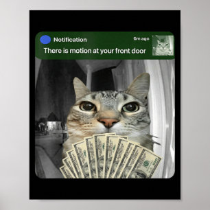 Ring Cat With Motion Meme  Poster