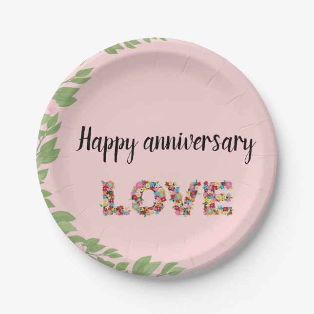 ring ceremony  wedding plain custom paper plates (Front)