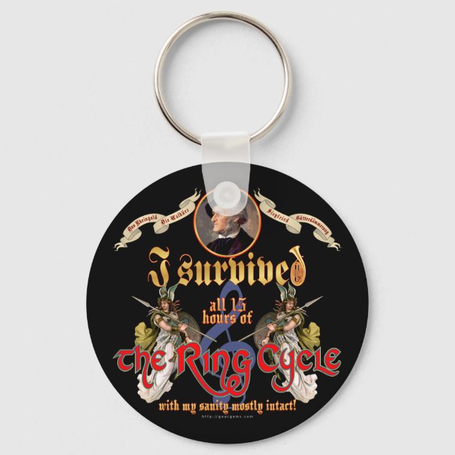 Ring Cycle Survivor Keychain (Front)