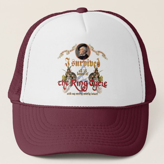 Ring Cycle Survivor Trucker Hat (Front)