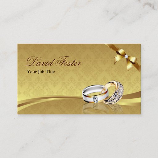 Customizable Ring Diamond Gold Jeweler Jewelry Jewellery Business Card Template
