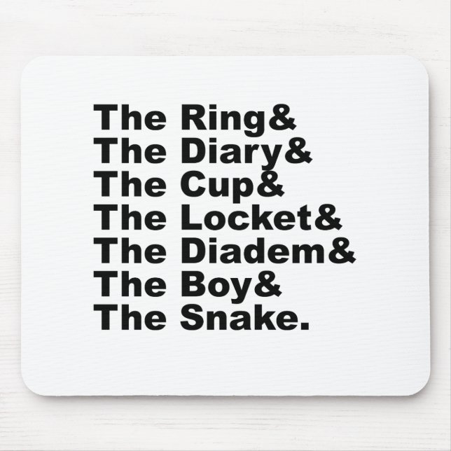Ring & Diary & Cup & Locket & Diadem & Boy & Snake Mouse Pad (Front)