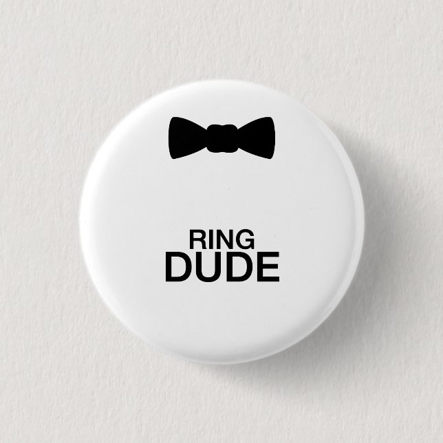 Ring Dude kids - Boys ring bearer wedding Button (Front)