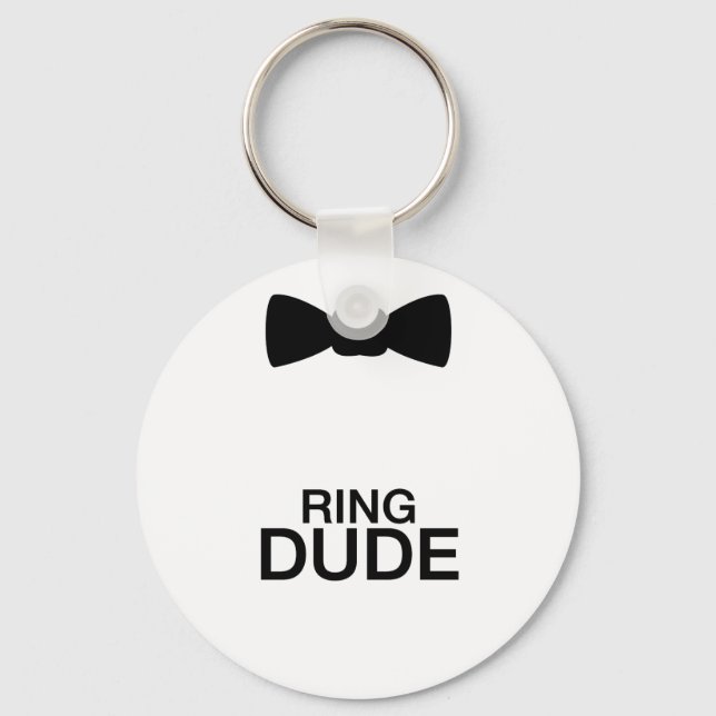 Ring Dude kids - Boys ring bearer wedding Keychain (Front)