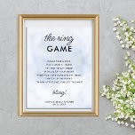 Ring Game Cloud 9 Bridal Shower Game Elegant Sky Poster at Zazzle