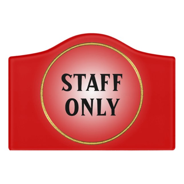 Ring gold + your backgr. & ideas door sign (Small Crest Front)