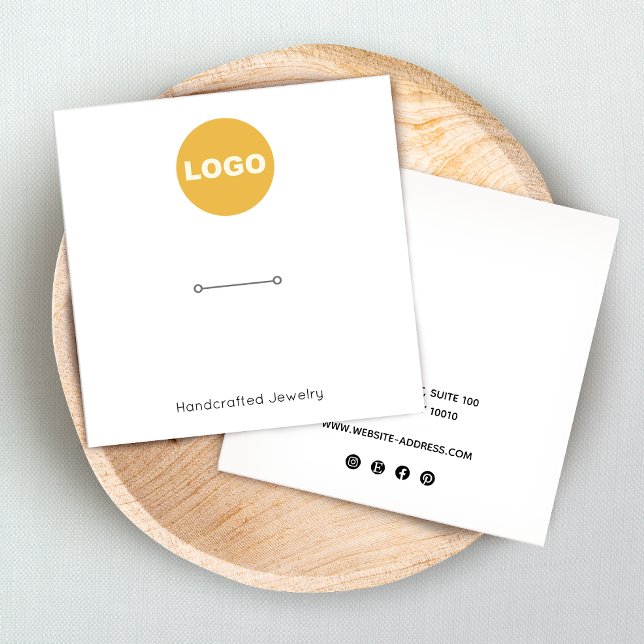 Ring  Holder  Add Logo Square Display Square Business Card (Creator Uploaded)