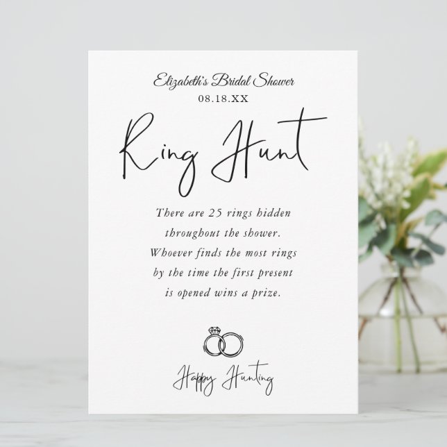 Ring Hunt | Bridal Shower Game (Standing Front)