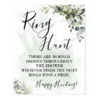 Ring hunt Eucalyptus greenery succulent game sign