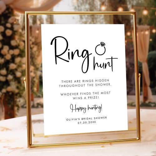 Ring Hunt Minimalist Modern Script Sign