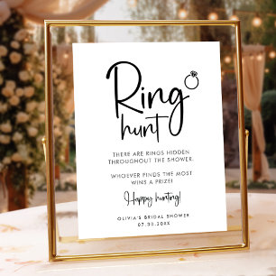 Ring Hunt Minimalist Modern Script Sign