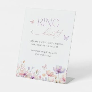 Ring Hunt Sign Bridal Shower Game Butterfly