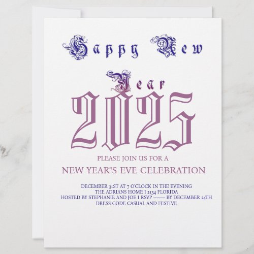 Ring in 2025 New Years Eve Celebration Card