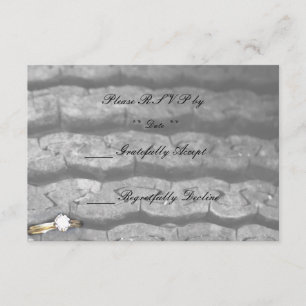 Ring in a tire tread RSVP card