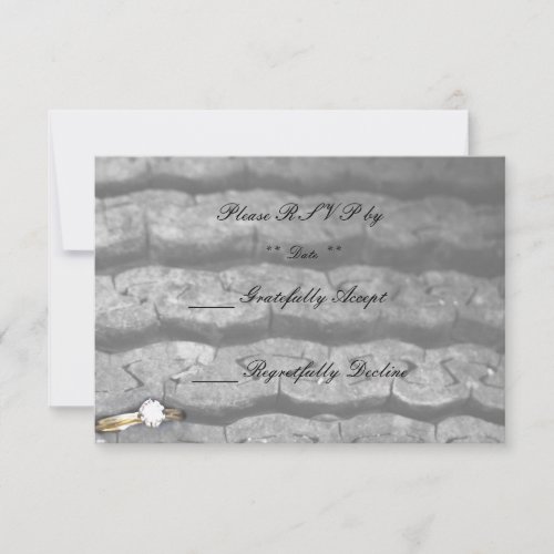 Ring in a tire tread personalized invitation