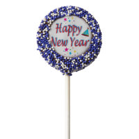 Ring in the New Year Chocolate Covered Oreo Pop