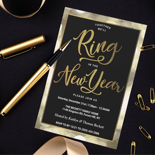 Ring In The New Year  New Years Eve Party Invitation