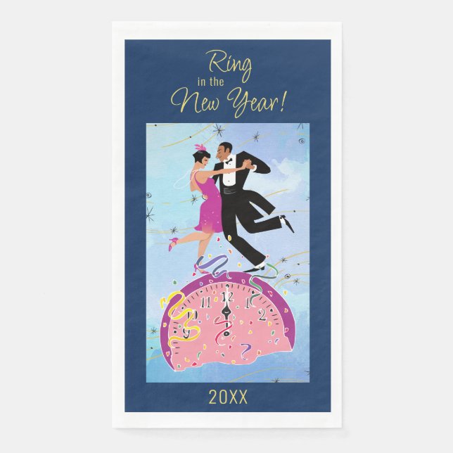 Ring in the New Year Paper Guest Towels (Front)