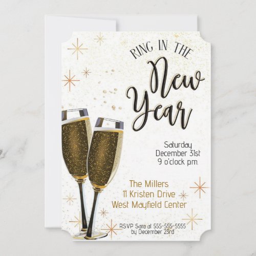 Ring In The New Year Party Invitation