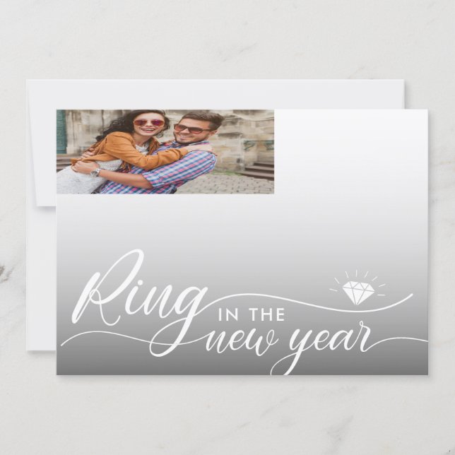 Ring In The New Year Wedding Save The Date Announcement (Front)
