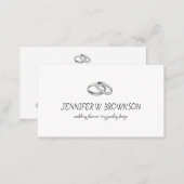 Ring Jewelry silver party organization Business Card (Front/Back)