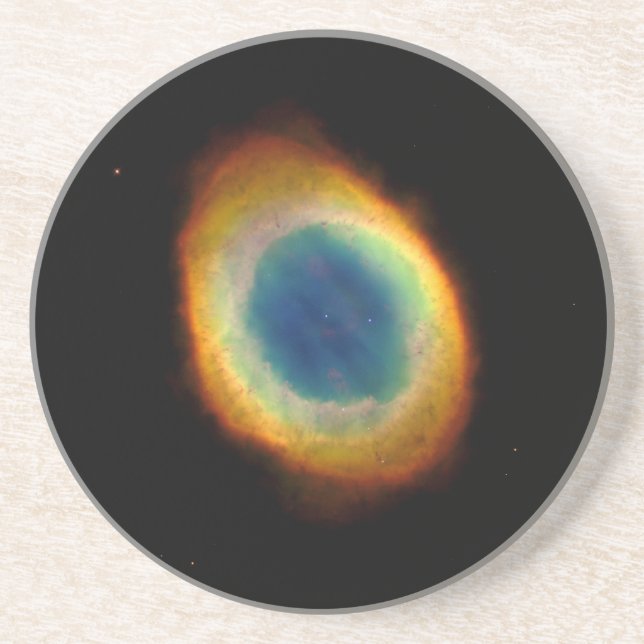 Ring Nebula (Hubble Telescope) Sandstone Coaster (Front)