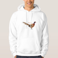 Ring-necked pheasant bird cartoon illustration