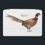 Ring-necked pheasant bird cartoon illustration iPad mini cover<br><div class="desc">Ring-necked pheasant bird cartoon illustration</div>