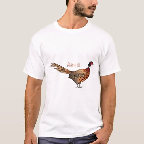 Ring_necked pheasant bird cartoon illustration  T_Shirt