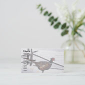 Ring-necked pheasant business card (Standing Front)