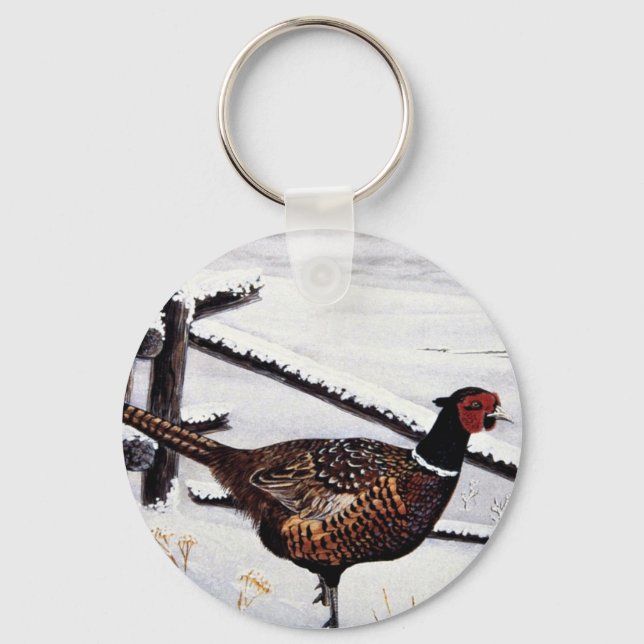 Ring-necked pheasant keychain (Front)