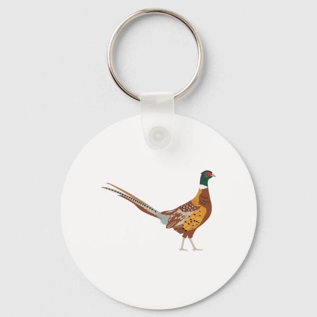 Ring-Necked Pheasant Keychain (Front)