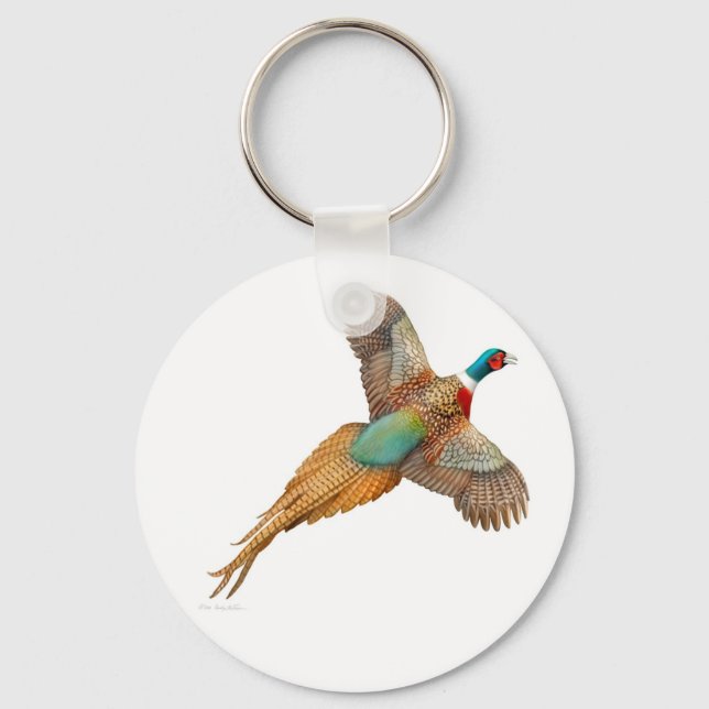 Ring Necked Pheasant Keychain (Front)