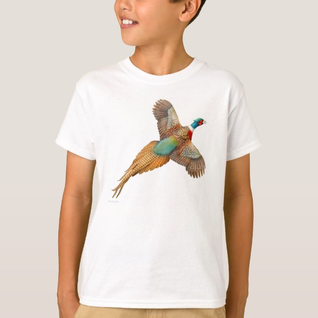 Ring Necked Pheasant Kids T-Shirt (Front)