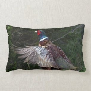 Ring Necked Pheasant Lumbar Pillow