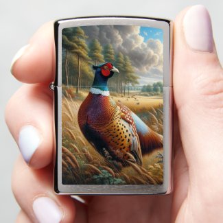 Ring-necked Pheasant Nature  Zippo Lighter