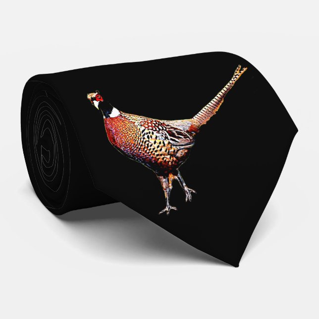 Ring necked Pheasant (South Dakota) Neck Tie (Rolled)